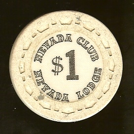 $1 Nevada Club Nevada Lounge Reno 1964 white sm crown