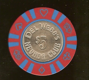 $5 Del Webbs Nevada Club 1978 Concentric