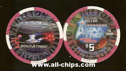 $5 Las Vegas Hilton Star Trek 2006 Convention Chip # 2 of 2