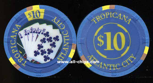 TRO-10b $10 Tropicana Unreleased chip **
