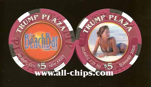 TPP-5aq $5 Trump Plaza Beach Bar 2006