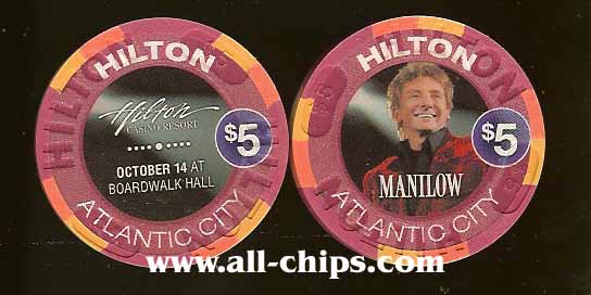 HAC-5m $5 Hilton Barry Manilow