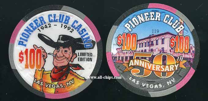 $100 Pioneer Club 50th Anniversary 1992 Number 119