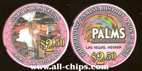 $2.50  Palms Only in Vegas Preserving Gaming History 2004 