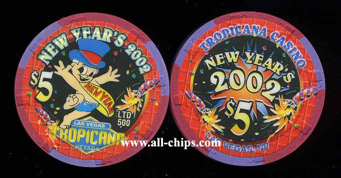 $5 Tropicana New Years 2002