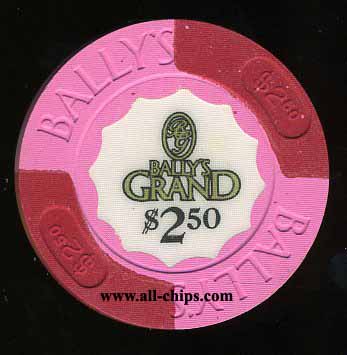 BAG-2.5 $2.50 Ballys Grand 