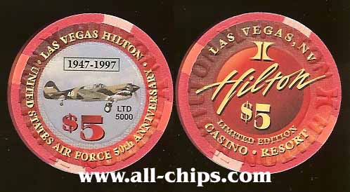 $5 Hilton United States Air Force 50th Anniversary