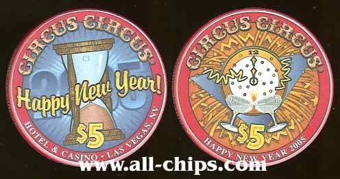 $5 Circus Circus Happy New Year 2005