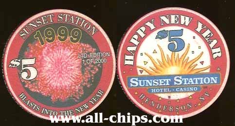 $5 Sunset Station New Year 1999