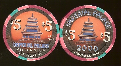 $5 Imperial Palace Millennium 2000