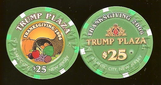 TPP-25r $25 Trump Plaza Thanksgiving 2006