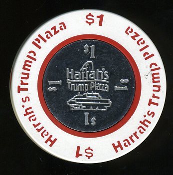 HTP-1 $1 Harrahs Trump Plaza Red Ring