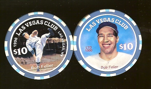 $10 Las Vegas Club Bob Feller 1996