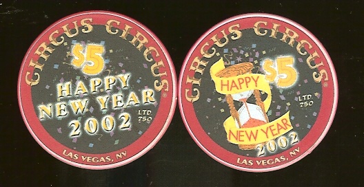 $5 Circus Circus Happy New Year 2002