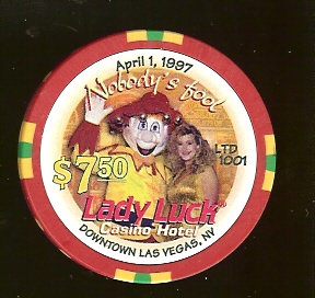 $7.50 Lady Luck April Fools Day 1997 Nobodys Fool