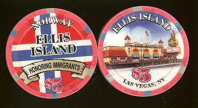 $5 Ellis Island Honoring Immigrants NORWAY