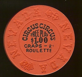 $1 Circus Circus  Free Play Craps or 21 Roulette