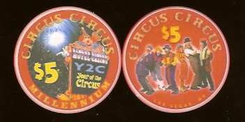 $5 Circus Circus Millenniun Y2K