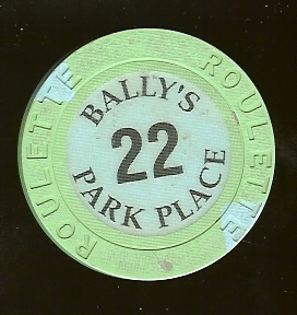 Ballys 4 Park Place Green Table 22