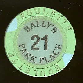 Ballys 4 Park Place Green Table 21