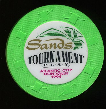 SAN-00 Sands Over sized Tournament Chip 1994 Green