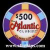 ACH-500 $500 Atlantic Club Hotel & Casino
