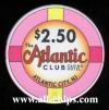 ACH-2.5 $2.50 Atlantic Club Hotel & Casino