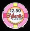ACH-2.5 $2.50 Atlantic Club Chipco Notched Sample