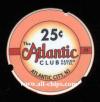 ACH-.25 25c Atlantic Club Chipco Notched Sample
