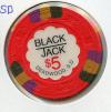 $5 Black Jack 1st issue Deadwood S.D.