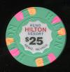 $25 Reno Hilton 3rd issue 1992