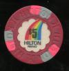 $5 Hilton Reno 1st issue 1981