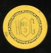Harolds Club Roulette Yellow NO. 3 1950s