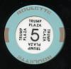 Trump Plaza 2nd issue Roulette Lt Blue Table 5