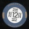 Trump Plaza 2nd issue Roulette Blue Table 12
