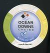 $1 Ocean Downs Casino 1st issue Berlin MD