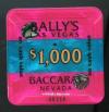 $1000 Ballys Baccarat NCV Plaque