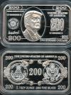 200$ Donald Trump .999 Fine Silver Bar