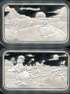 Thunder chicken day at the beach USA Gold / Reckless Metals 1 oz .999 silver bar