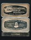 Old National Bank of Washington Franklin Mint 1000 Grains = 2+ Troy Ounces Sterling Silver