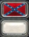 1 OZ Silvertowne Enameled Confederate Flag .999 Fine Silver 