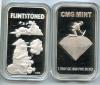 CMG Mints 2023 FLINTSTONED Silver Bar with COA 1 troy oz. .999 Fine Silver