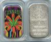 2 OZ Hayleybug Cannabis Colored Art Bar .999 Fine silver LTD 100