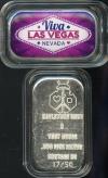 2 oz. Hayleybug Colored Viva Las Vegas Show Bar .999 fine Silver ltd 50