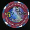 CLA-5ao $5 Claridge The Real Millennium 