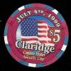 CLA-5s $5 Claridge 4th of July 1999