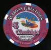 CLA-5z $5 Claridge Seasons Greetings 1999 Sled