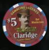 CLA-5f $5 Claridge Gambling Legends Bat Masterson