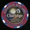 CLA-5ac $5 Claridge 4th of July 2000