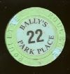 Ballys 4 Park Place Green Table 22